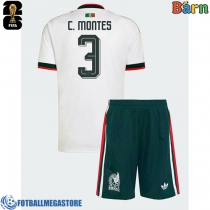 Fotballdrakt Barn Mexico Cesar Montes #3 Bortedraktsett VM 2026 Kortermet (+ Korte bukser)
